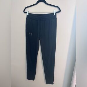 Women’s Under Armour Rival Terry Leggings Black Size Small Loose Fit